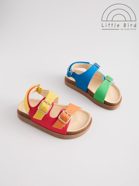 Little Bird by Jools Oliver Rainbow Buckle Footbed Sandals (AL9601) | ‏111‏₪ - ‏131‏ ₪