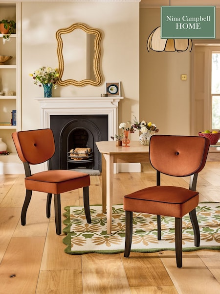 Nina Campbell Rust Brown Dining Chairs (AL9613) | €377