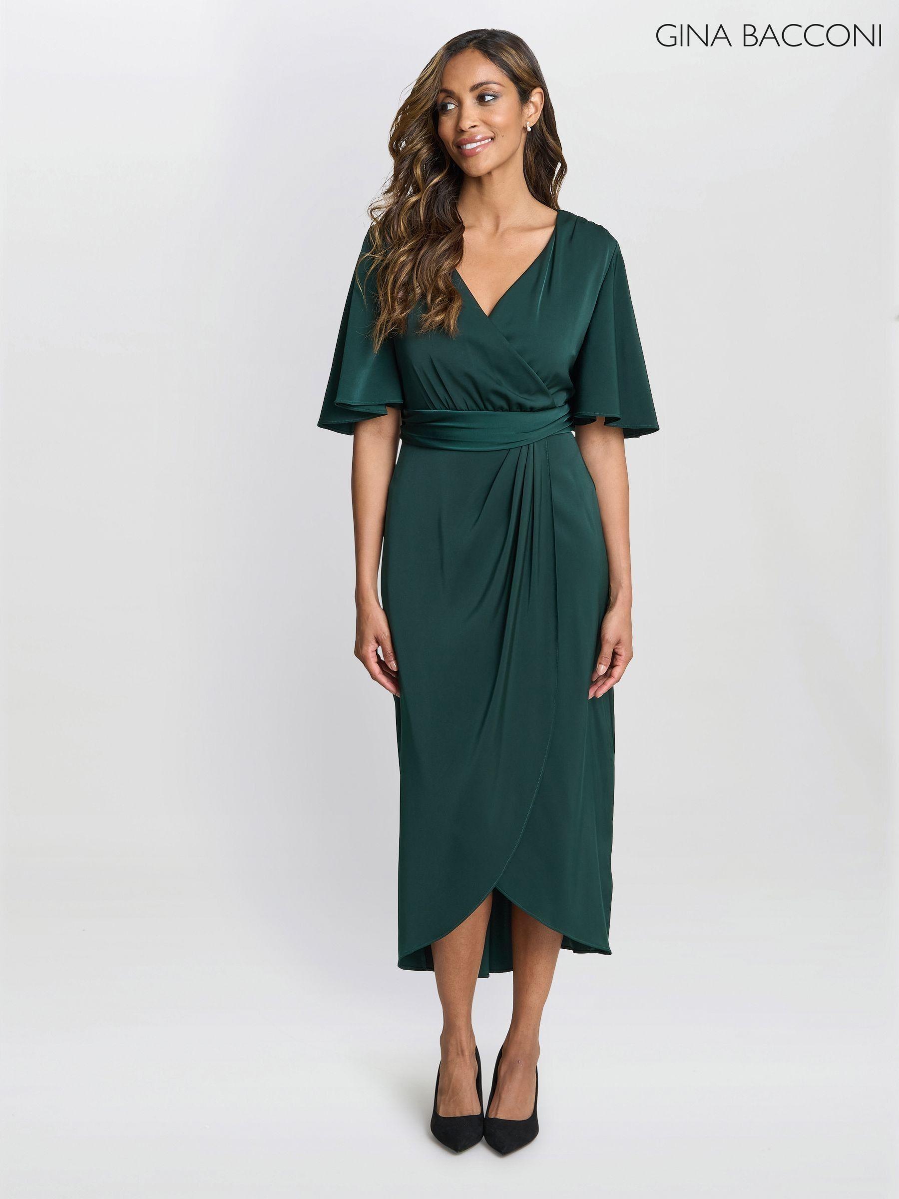 Dresses Gina Bacconi Green Wrap Occasionwear Wedding | Next Oman