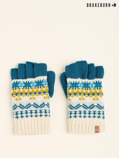 Brakeburn Fairisle Pattern Fingerless Gloves (AL9673) | €16