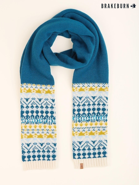 Brakeburn Red Fairisle Pattern Knitted Scarf (AL9706) | €17.50