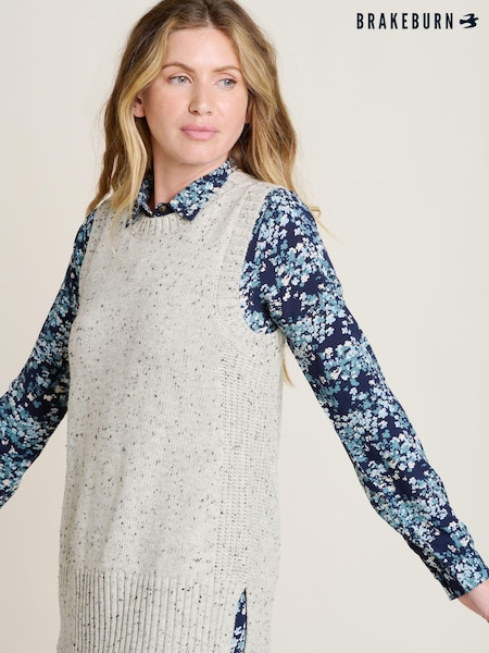 Brakeburn Grey Nep Jumpers Vest (AL9757) | AED174