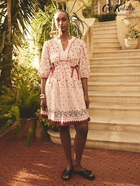 Vaaleanpunainen kirsikka - Cath Kidston 100% puuvillakaftania (AL9824) | €88