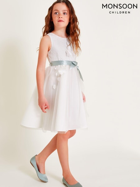 Monsoon Natural Molly Scuba Bow Bridesmaid Dress (AL9867) | ₪277 - ₪327