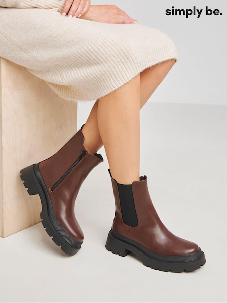 Simply Be Wide Fit Chunky Chelsea Ankle Boots (AL9869) | € 44