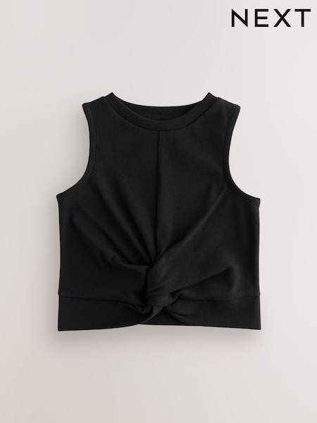 Black Wrap Front Rib Vest (3-16yrs) (AL9887) | €11 - €18