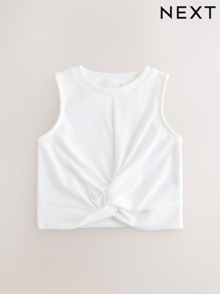 White Wrap Front Rib Vest (3-16yrs) (AL9891) | €11 - €18