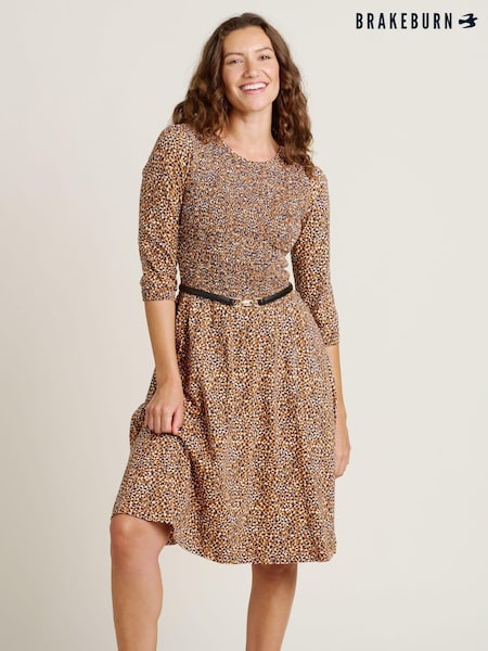 Brakeburn Orange Painted Spot 100% Cotton Dress (AL9931) | €38
