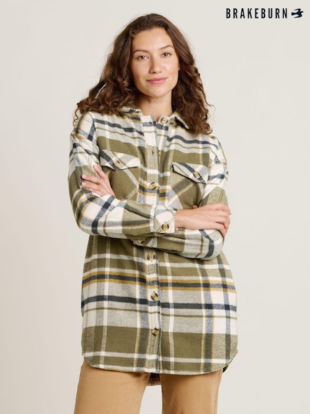Brakeburn Green 100% Cotton Studland Shacket (AL9969) | €40