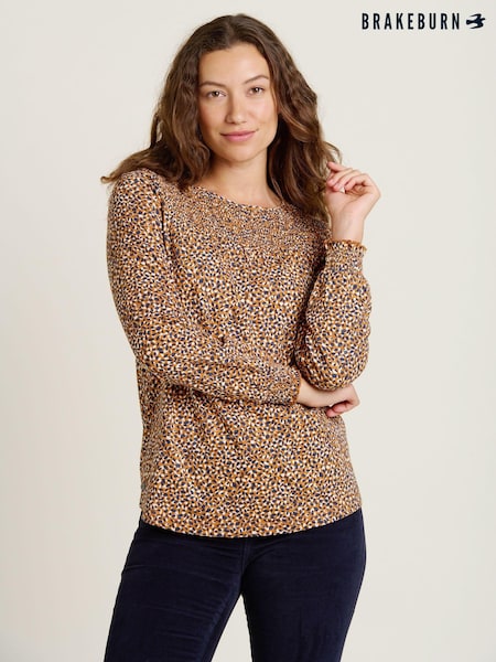 Brakeburn Orange Painted Spot Long Sleeve 100% Cotton T-Shirt (AL9970) | €21.50