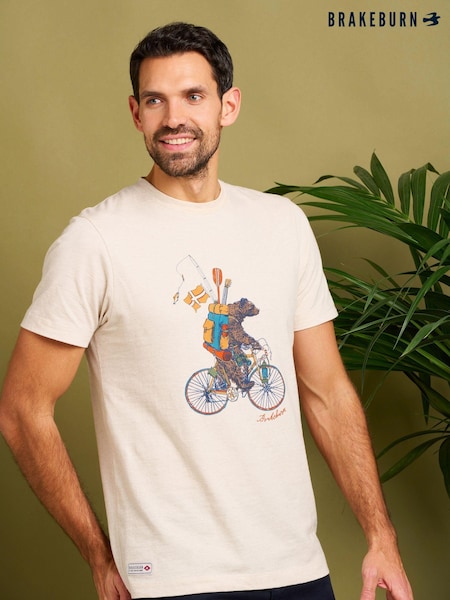 Brakeburn Camping Bear 100% Cotton T-Shirt (AM0047) | € 23