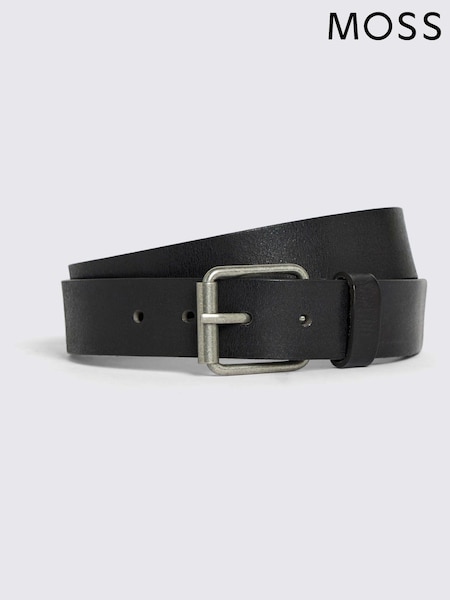 MOSS Black Chocolate Leather Jeans Belt (AM0156) | ₪176