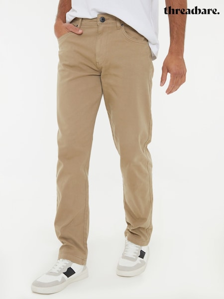 Threadbare Brown Straight Leg Jeans With Stretch (AM0250) | €40
