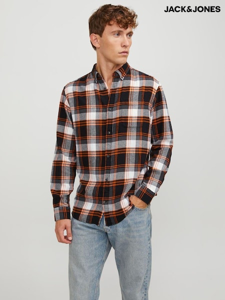 Jack & Jones Button Down Long Sleeve Checked 100% Cotton Shirt (AM0290) | €38