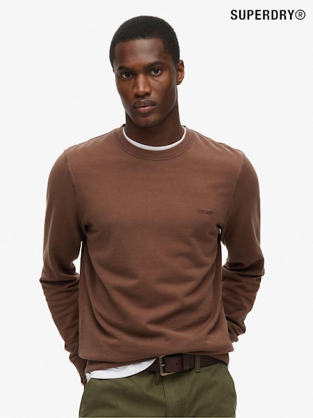 Superdry Brown Classic Essential 100% Cotton Sweatshirt (AM0673) | 123 QAR