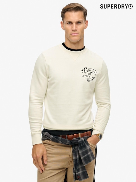 Superdry 100% Cotton Copper Label Graphic Crew Sweatshirt (AM0675) | 287 LEI