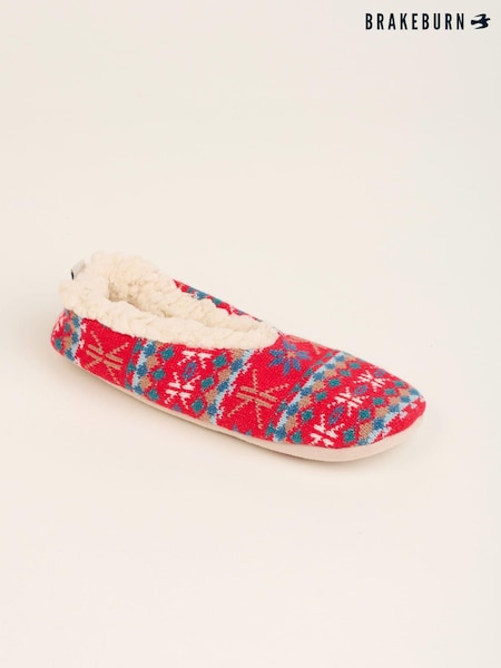 Brakeburn Red Please Bring Wine Slipper Socks (AM0698) | 57 QAR