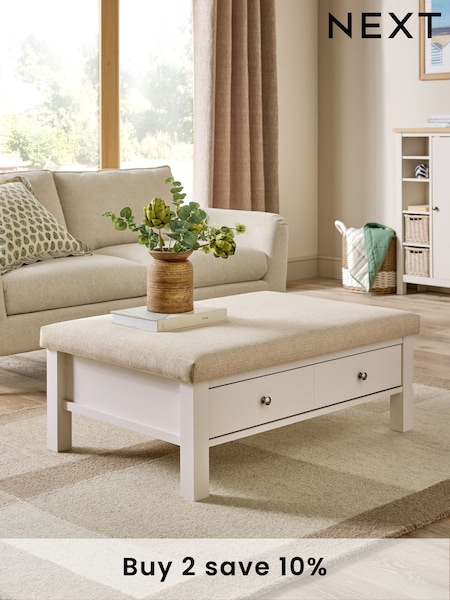 Tweedy Plain Light Natural Cream Malvern Oak Effect Storage Coffee Table (AM0727) | €400