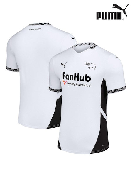 Puma White Kids Derby County Home Shirt 2024-25 (AM0798) | €33