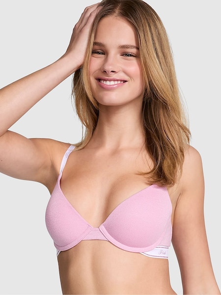 Victoria's Secret PINK Petal Pink Shine Push Up Cotton Logo Bra (AM0850) | €33