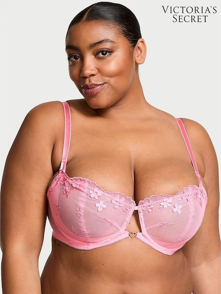 Victoria's Secret Pink Hope Unlined Balcony Pretty Petals Embroidered Bra (AM0860) | €68