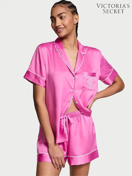 Victoria's Secret New Peony Pink Satin Short Pyjama Set (AM0864) | €75