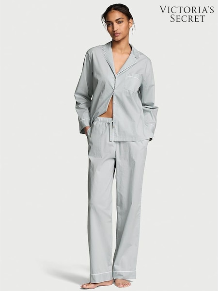Victoria's Secret Grey Fog Cotton Long Pyjama Set (AM0873) | €56