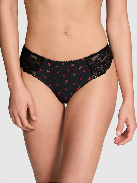Victoria's Secret PINK Black Cherry Lace Thong Knickers (AM0882) | €10.50