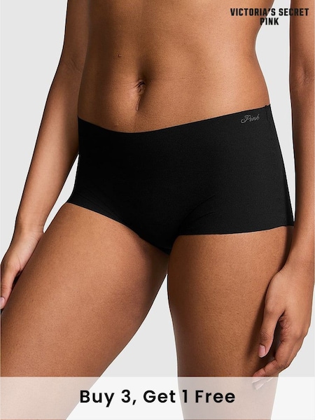 Victoria's Secret PINK Black Short No Show Thong Knickers (AM0897) | €10.50