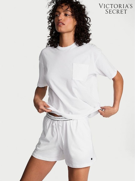 Victoria's Secret White Short Cotton Pyjama Set (AM0921) | €52