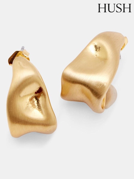 Hush Gold Tally Hoop Earrings (AM0965) | ₪181
