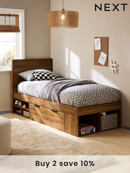 Oak Wood Effect Bronx Kids Loft Bed Frame (AM1028) | €610