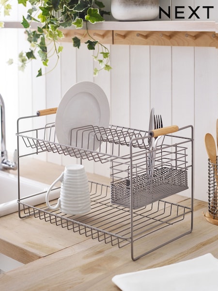 Grey Wire 2 Tier Dish Drainer Drainer (AM1105) | €32