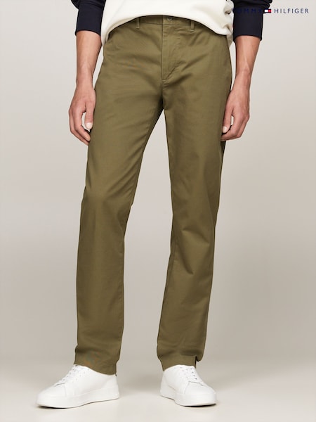 Tommy Hilfiger Green Denton Pima Cotton Chino Trousers (AM1113) | €156