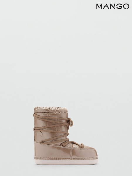Mango Gold Metallic Snow Boots (AM1136) | €46
