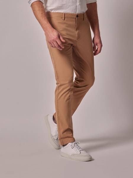 Hawes & Curtis Garment Dyed Cotton Stretch Brown Chinos (AM1189) | 83 €