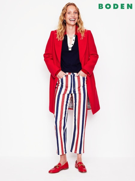 Boden Red Petite Chichester Textured Coat (AM1245) | €171