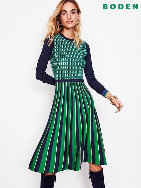 Boden Petite Maria Jacquard Knitted Dress (AM1250) | €143