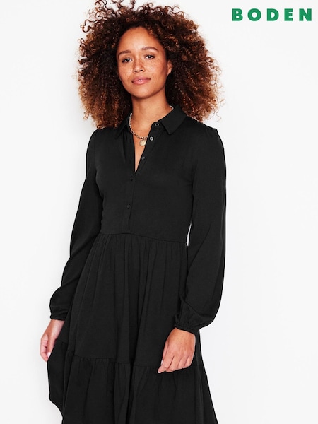 Boden Petite Tiered Jersey Shirt Dress (AM1270) | 391 LEI