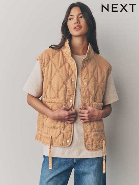 Коричнево-рыжий - Quilted Gilet (AM1300) | €48