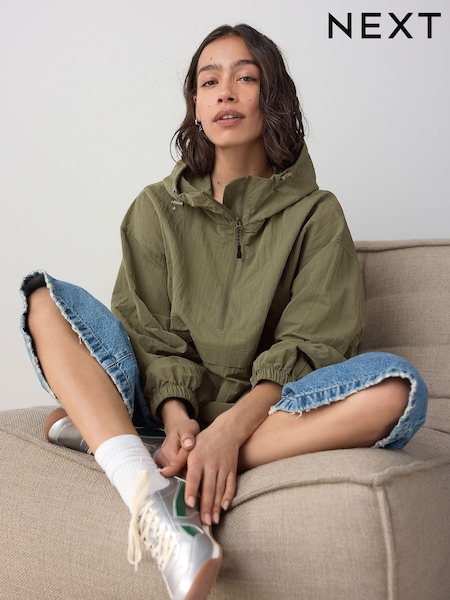 Khaki Green Overhead Rain Jacket (AM1303) | €41