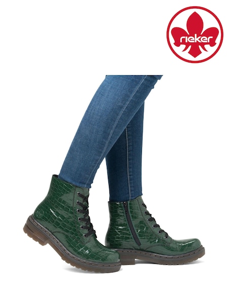 Rieker Womens Green Military Boots (AM1337) | €35