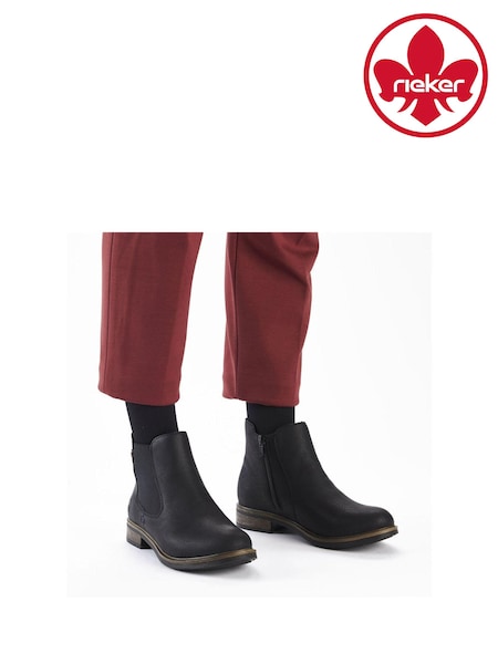 Черный - Rieker Womens Chelsea Brown Boots (AM1341) | €44