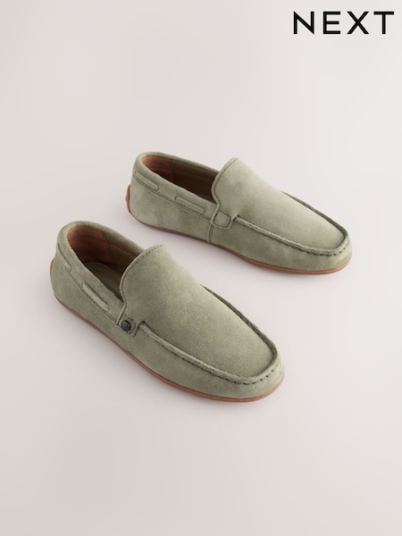 Suede Sage Green Standard Fit (F) Loafers (AM1389) | €39 - €50