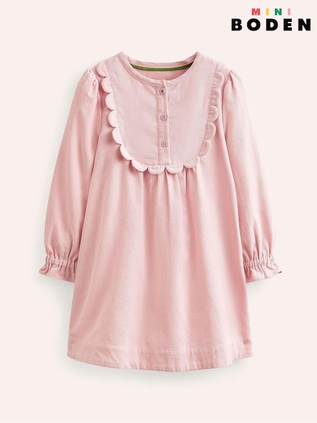 Boden Pink 100% Cotton Norah Scallop Corduroy Dress (AM1737) | €27 - €30