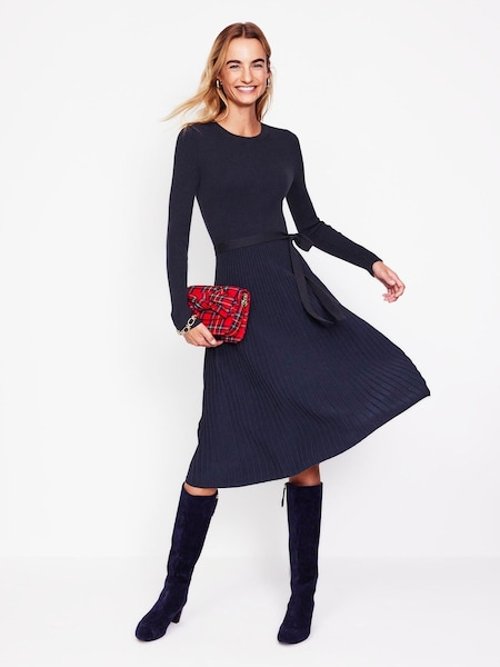 Boden Blue Lola Knitted Midi Dress (AM1744) | 321 QAR
