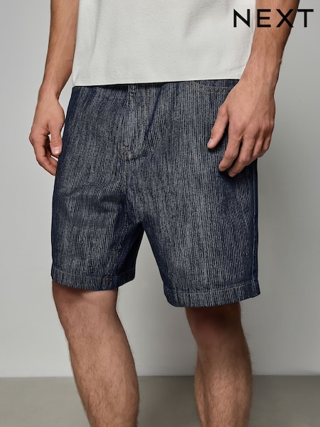 Blue 100% Cotton  Stripe Denim Shorts (AM1885) | €32
