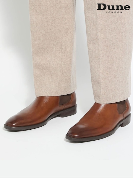 Brown - Standard Fit Dune London Matchin Chelsea Boots