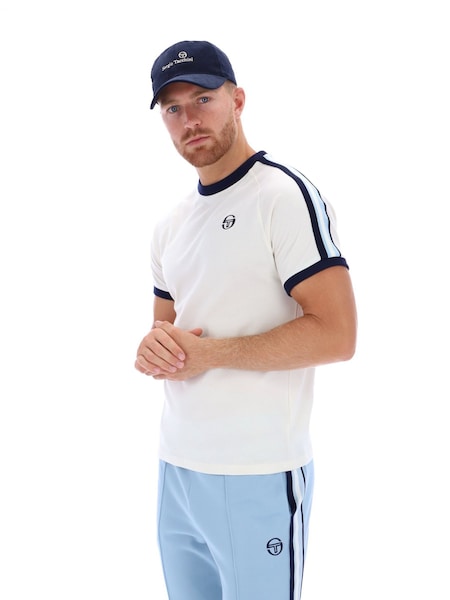 Sergio Tacchini Cream Hadow Crew 100% Cotton T-Shirt (AM1961) | 95 SAR