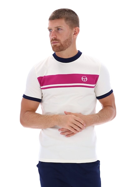 Sergio Tacchini Cream Master Crew 100% Cotton T-Shirt (AM1962) | 95 SAR
